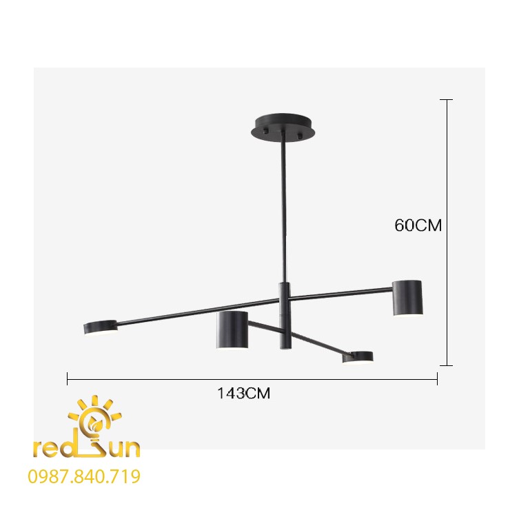 Đèn chùm Nordic thân xoay chóa rọi DC-T011