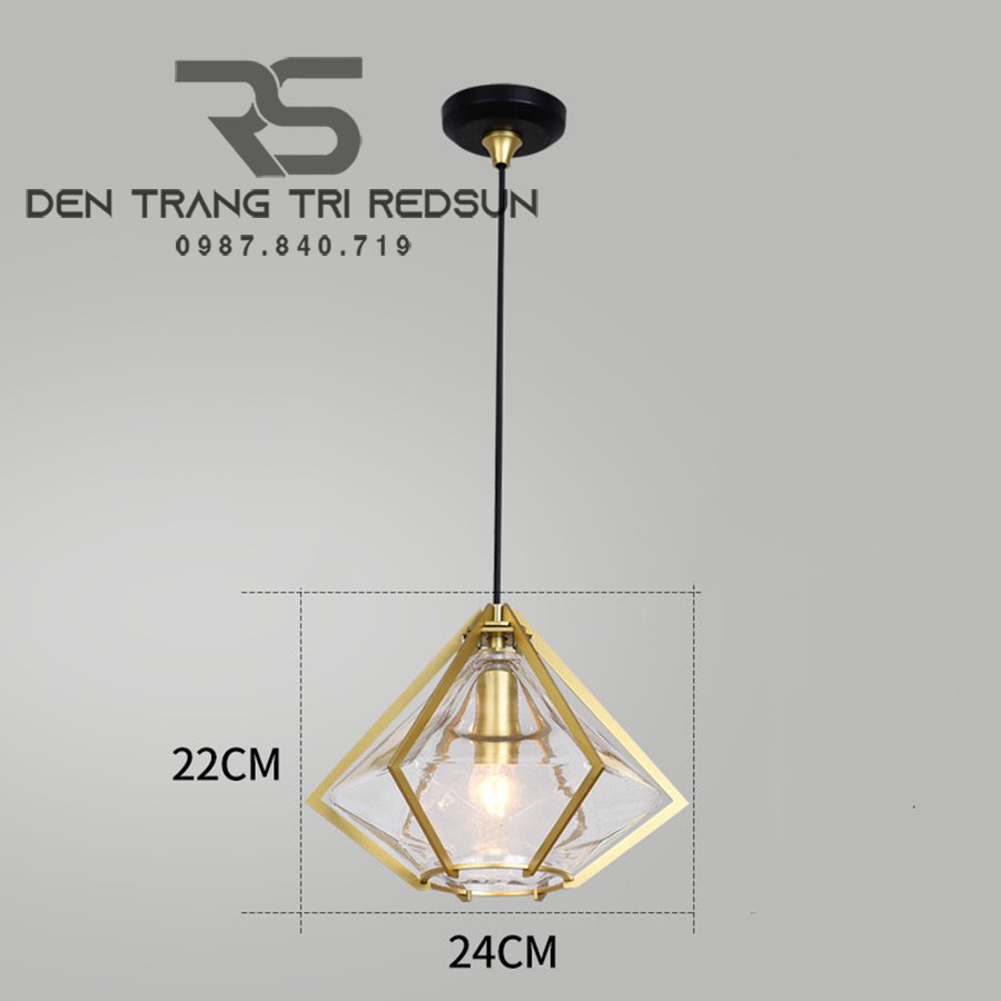 Đèn Thả Bàn Ăn Hiện Đại Phong Cách Bắc Âu Choá Thuỷ Tinh CDT-T003