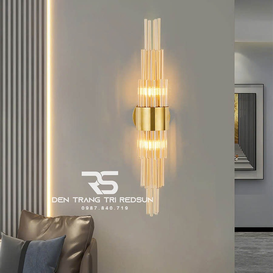 Đèn Tường Trang Trí Phòng Khách, Phòng Ngủ, Cầu Thang Phong Cách Bắc Âu Chất Liệu Pha Lê DTP-005