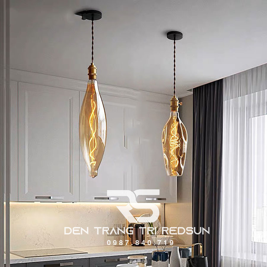 Đèn Thả Thuỷ Tinh Edison Cổ Điển Thế Hệ Mới Phong Cách Bắc Âu CDT-T047 Dáng A