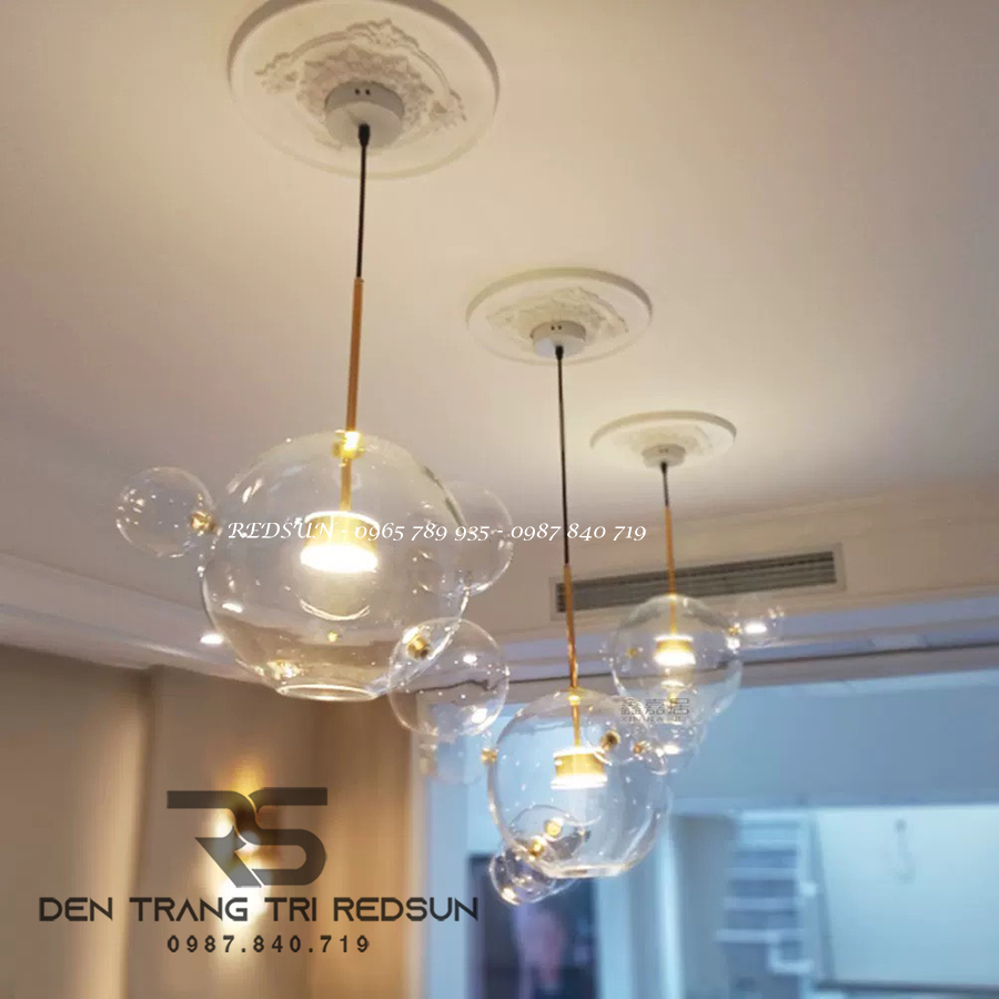 Đèn Thả Bàn Ăn Hiện Đại Phong Cách Bắc Âu Chóa Thủy Tinh CDT-L007
