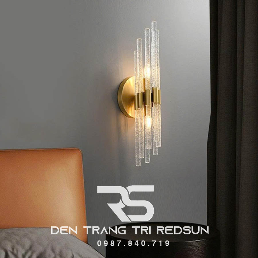 Đèn Tường Trang Trí Phòng Khách, Phòng Ngủ, Cầu Thang Phong Cách Bắc Âu Chất Liệu Pha Lê DTP-004