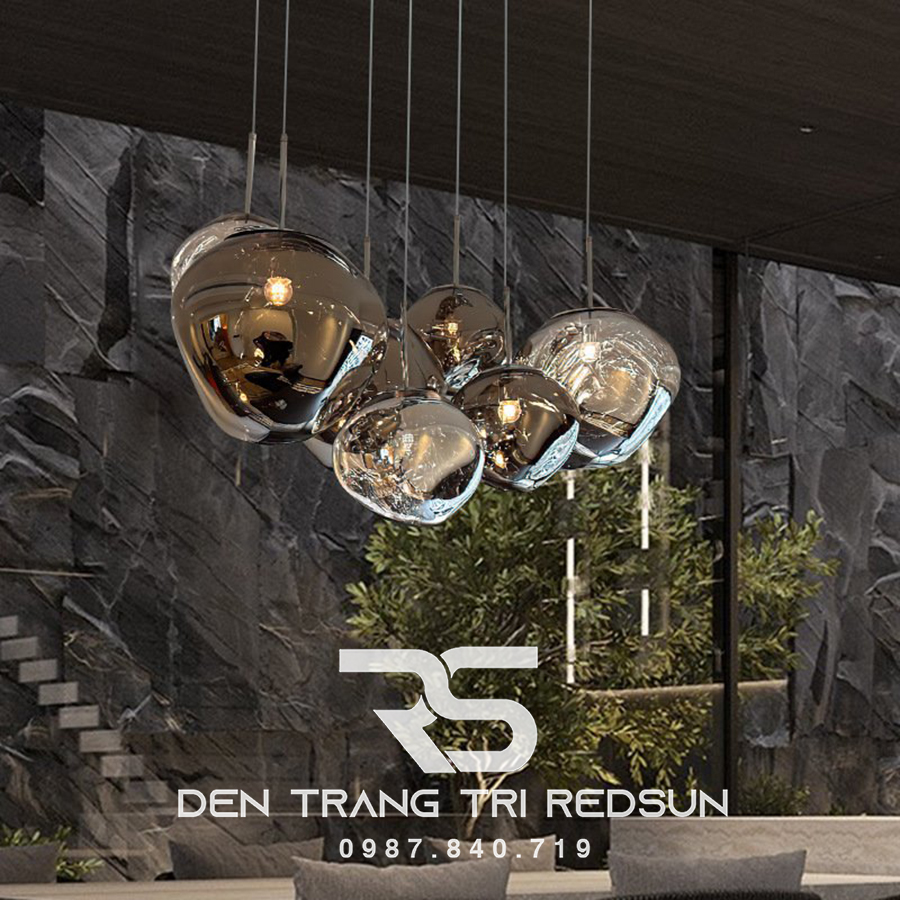 Đèn Thả Trần Hiện Đại Nham Thạch Phong Cách Bắc Âu Chất Liệu Thuỷ Tinh CDT-T053