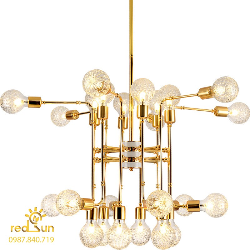 Đèn chùm Nordic tay thủy tinh DC-T057