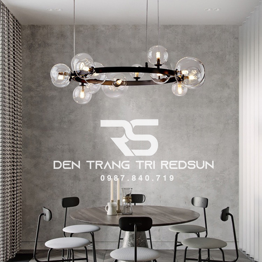 Đèn Chùm Phòng Khách Hiện Đại Phong Cách Bắc Âu Choá Thuỷ Tinh DC-L034