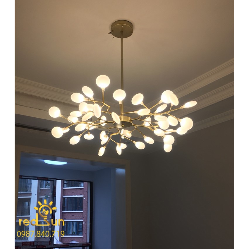 Chùm Hera dáng tròn 45 lá (thủy tinh) DC-L006