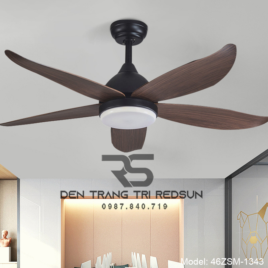 Quạt Trần Đèn Trang Trí Phòng Khách, Phòng Ngủ - 46ASM-1343