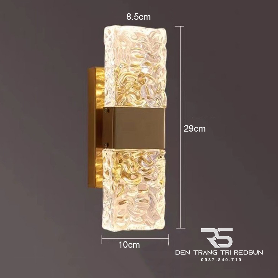 Đèn Tường Trang Trí Phòng Khách, Phòng Ngủ, Cầu Thang Phong Cách Bắc Âu Chất Liệu Pha Lê DT-1024