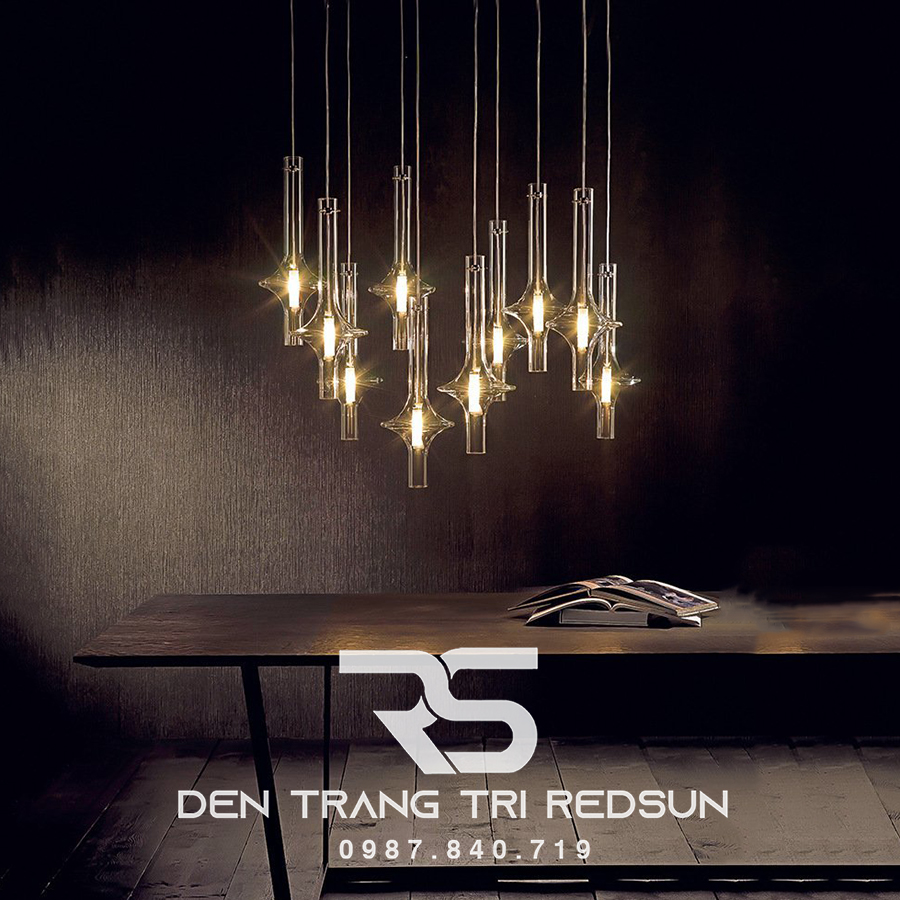 Đèn Thả Trần Hiện Đại Phong Cách Bắc Âu Hình Phi Tiêu Chất Liệu Thuỷ Tinh CDT-T054