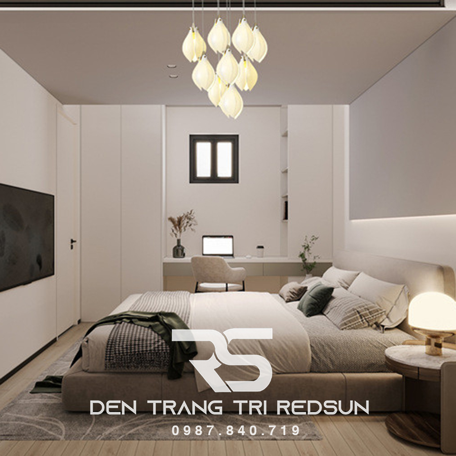 Đèn Thả Phong Cách Hiện Đại Hoa Mộc Lan Lắp Phòng Khách, Sảnh Chờ, Cầu Thang Thông Tầng HTK052