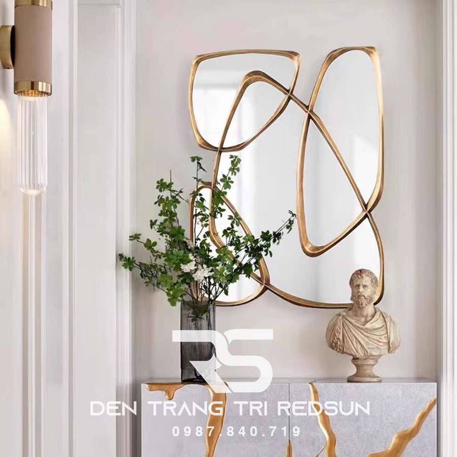 Gương Treo Tường Nghệ Thuật Trang Trí Phòng Khách, Phòng Ăn, Hành Lang Phong Cách Bắc Âu GDC-010