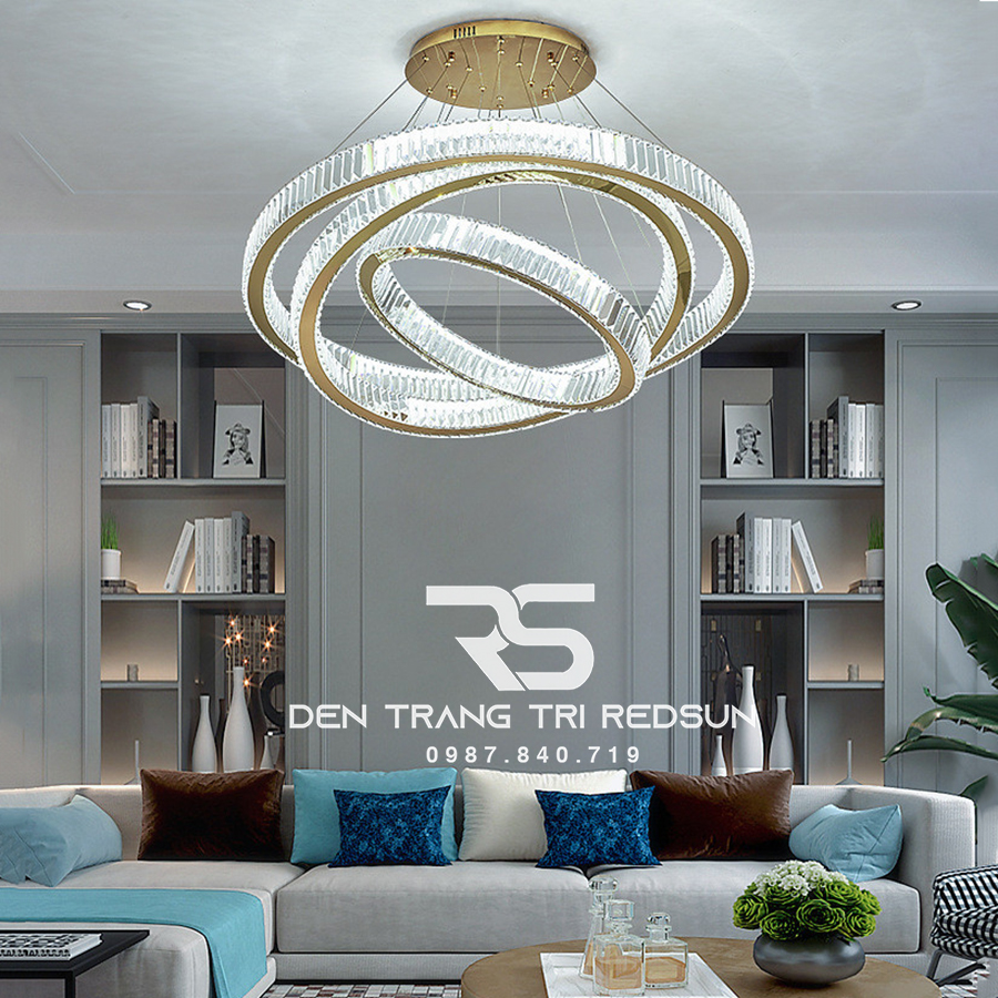 Đèn Chùm Pha Lê Hiện Đại Lắp Thông Tầng Sảnh Khách Sạn, Phòng Khách, Cầu Thang TPLTM