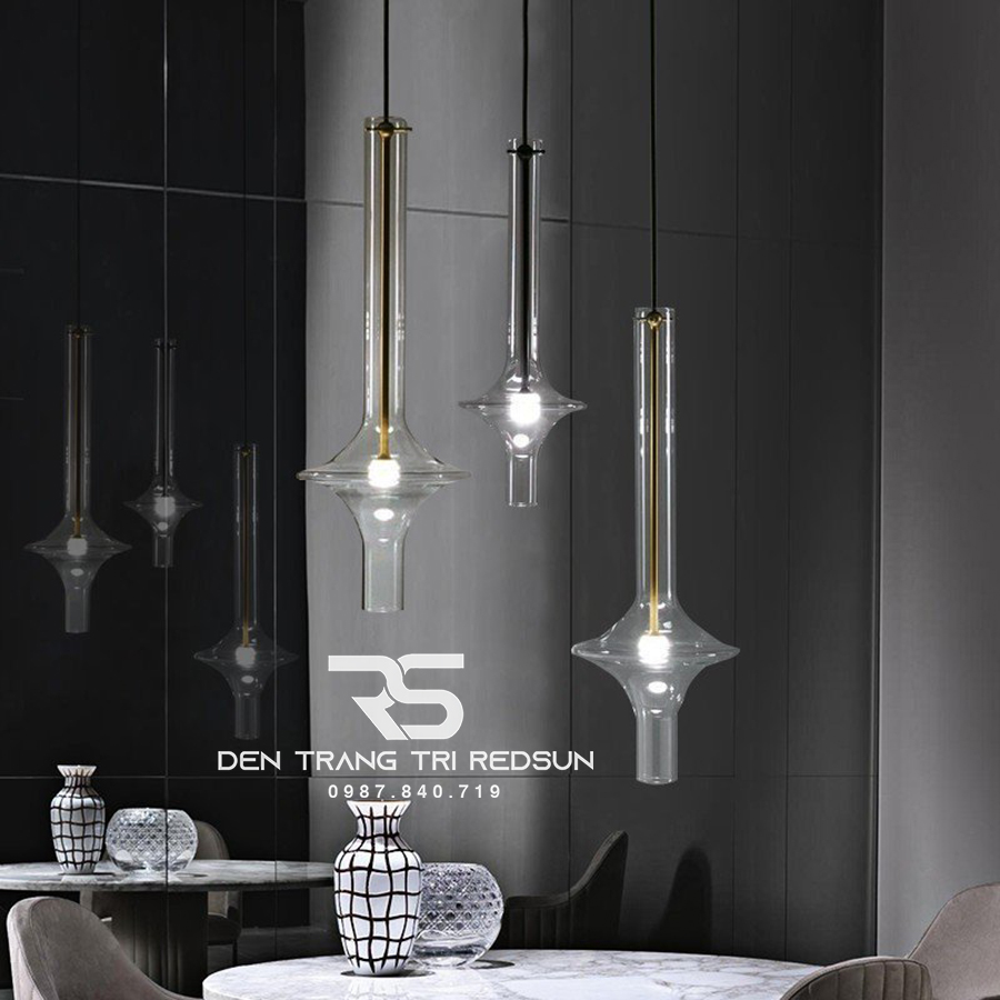 Đèn Thả Trần Hiện Đại Phong Cách Bắc Âu Hình Phi Tiêu Chất Liệu Thuỷ Tinh CDT-T054