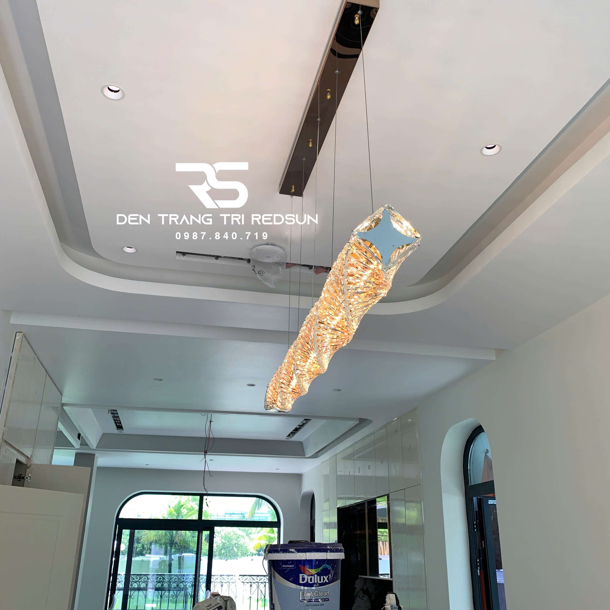 Đèn Thả Pha Lê Bàn Ăn, Bàn Đảo Hiện Đại TPL075