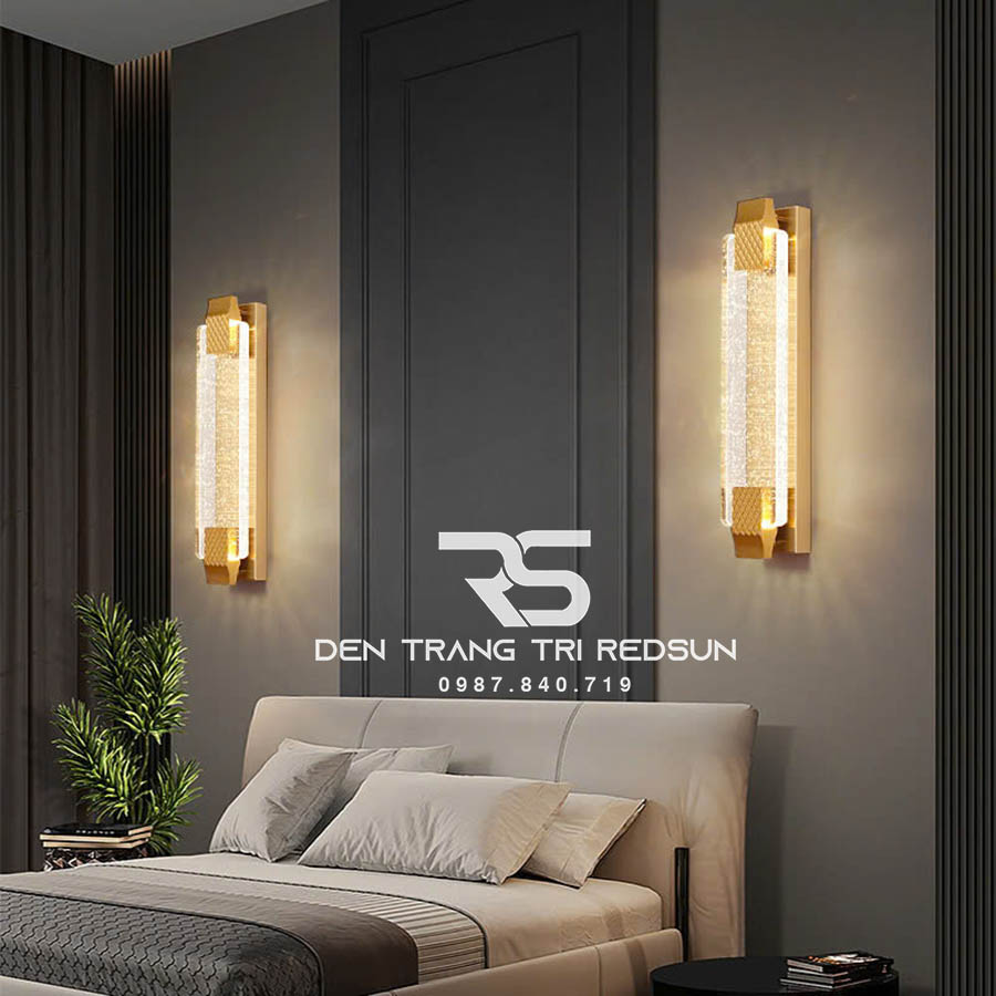 Đèn Tường Trang Trí Phòng Khách, Phòng Ngủ, Cầu Thang Phong Cách Bắc Âu Chất Liệu Pha Lê DTP-001