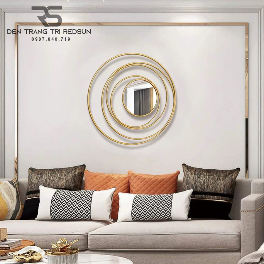 Gương Treo Tường Nghệ Thuật Trang Trí Phòng Khách, Phòng Ăn, Hành Lang Phong Cách Bắc Âu GDC-012