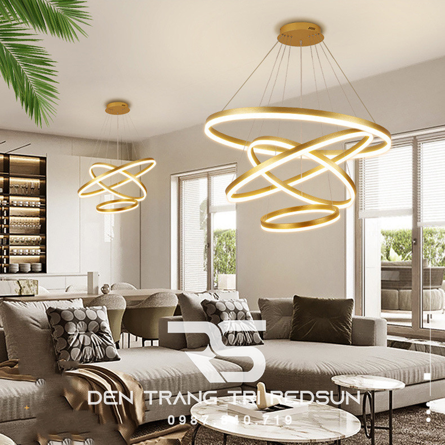 Đèn Thả Phòng Khách Hiện Đại 4 Vòng Bắc Âu G5-46810