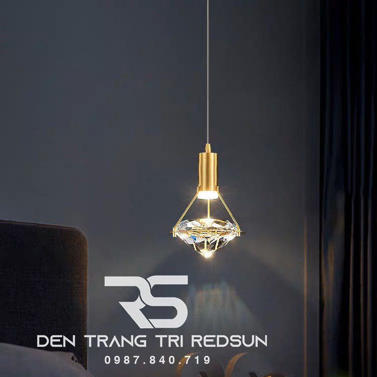 Đèn Thả Trần Hiện Đại Lắp Thông Tầng Cầu Thang, Phòng Khách, Bàn Ăn Chất Liệu Pha Lê HTK048