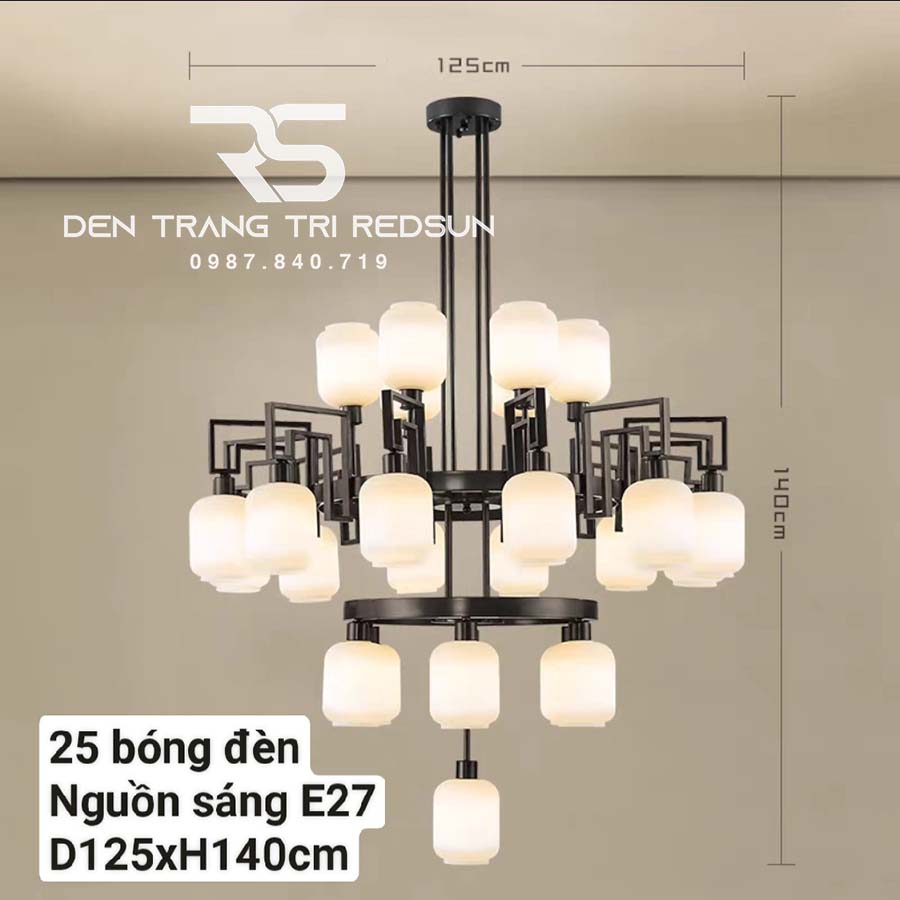 Đèn Chùm Phòng Khách Phong Cách Indochine IDC-017