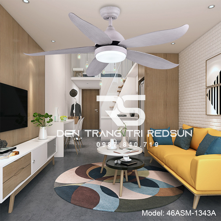 Quạt Trần Đèn Trang Trí Phòng Khách, Phòng Ngủ - 46ASM-1343A