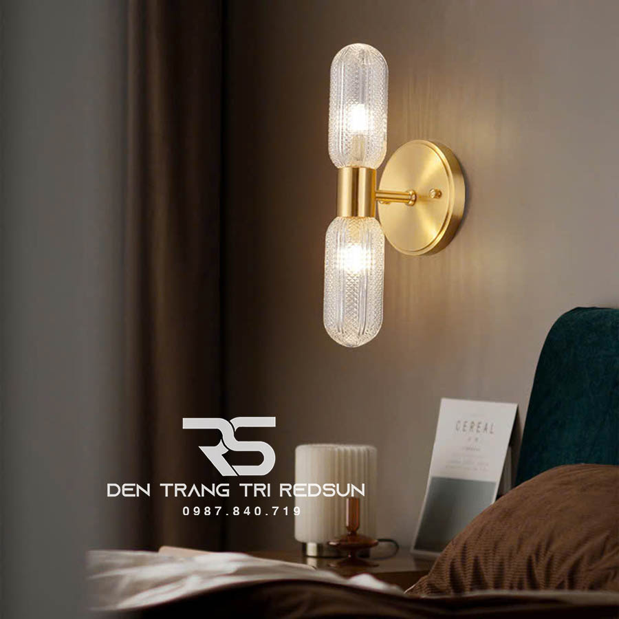 Đèn Tường Trang Trí Phòng Khách, Phòng Ngủ, Cầu Thang Phong Cách Bắc Âu Chất Liệu Pha Lê DTP-002