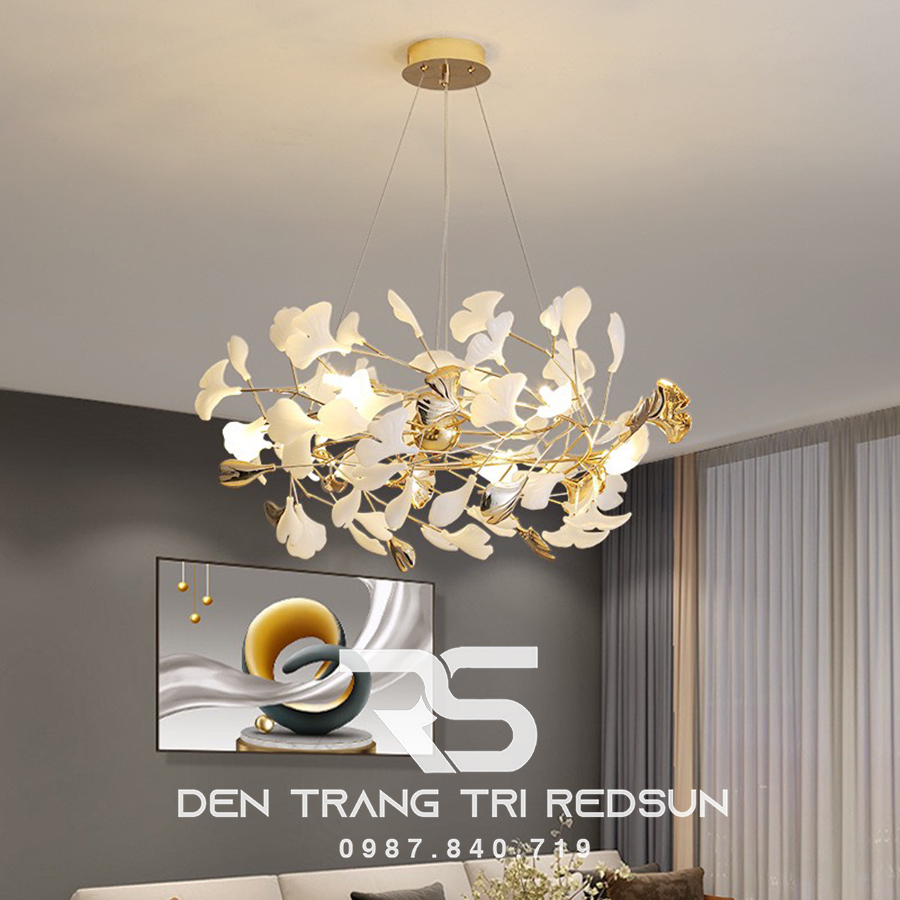 Đèn Chùm Phòng Khách Hiện Đại Phong Cách Bắc Âu Ginkgo Leaf DC-L059