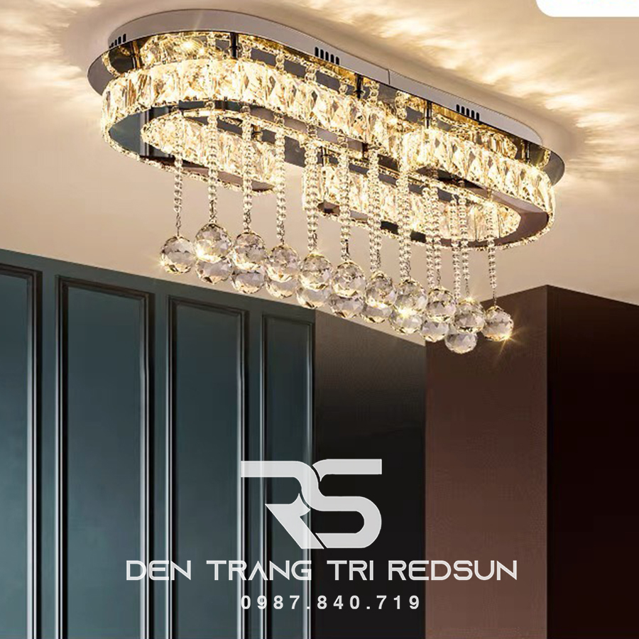 Đèn Thả Pha Lê Bàn Ăn, Bàn Đảo Hiện Đại  TPL049