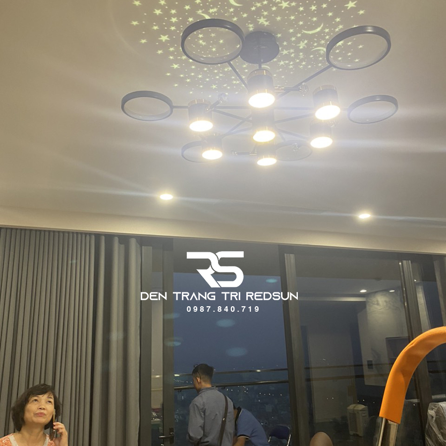 Đèn Chùm Phòng Khách Hiện Đại Dáng Tròn DC-1034