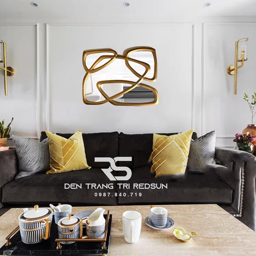 Gương Treo Tường Nghệ Thuật Trang Trí Phòng Khách, Phòng Ăn, Hành Lang Phong Cách Bắc Âu GDC-010