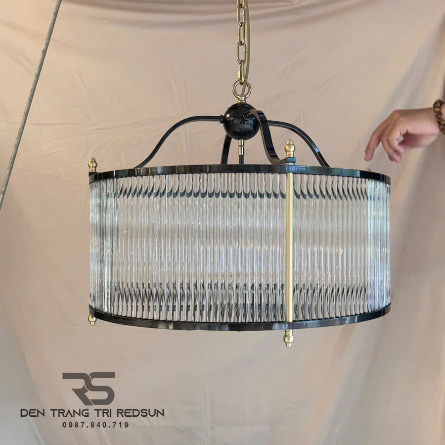 Đèn Thả Trần Phong Cách Indochine Chất Liệu Thuỷ Tinh IDC-015