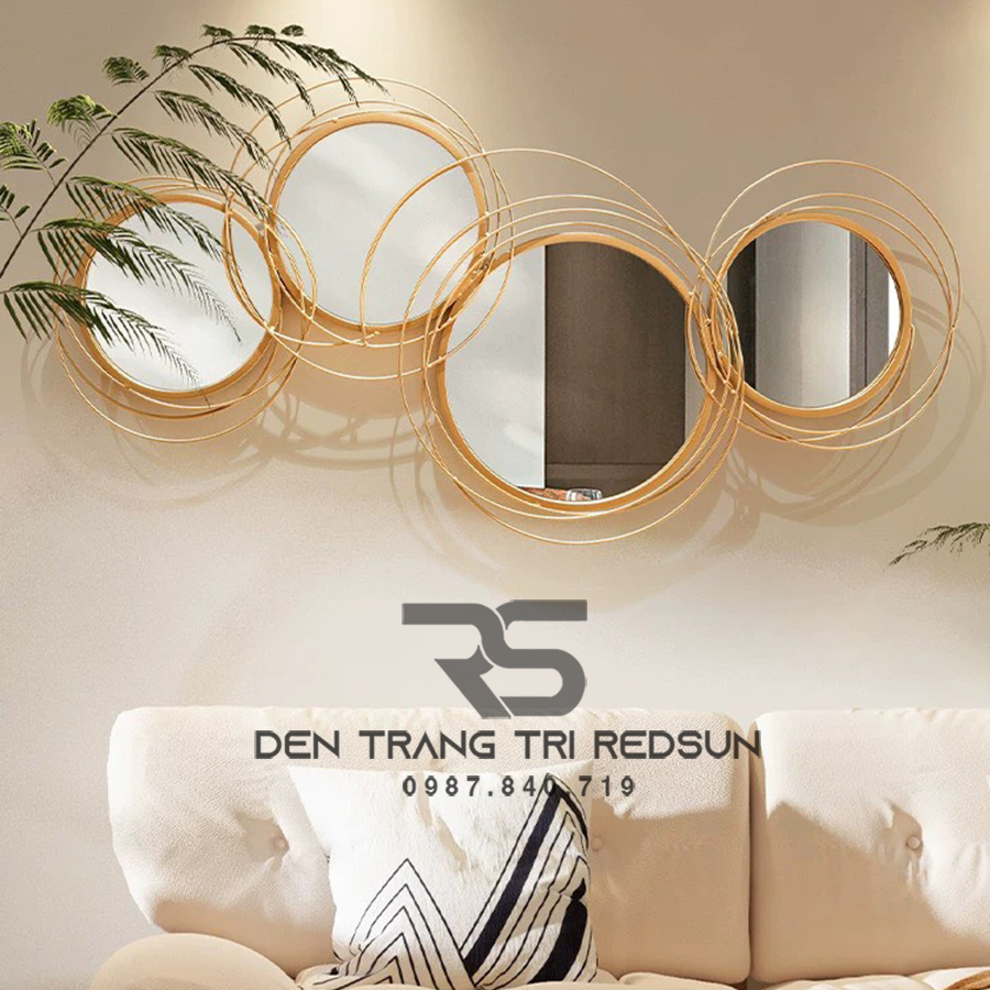 Gương Treo Tường Nghệ Thuật Trang Trí Phòng Khách, Phòng Ăn, Hành Lang Phong Cách Bắc Âu GDC-013
