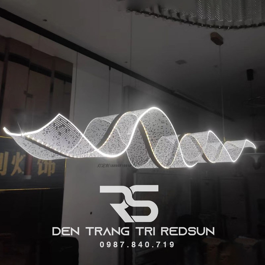 Đèn Thả Bàn Ăn Hiện Đại Dáng Dải Lụa Acrylic Phong Cách Bắc Âu DC-T076