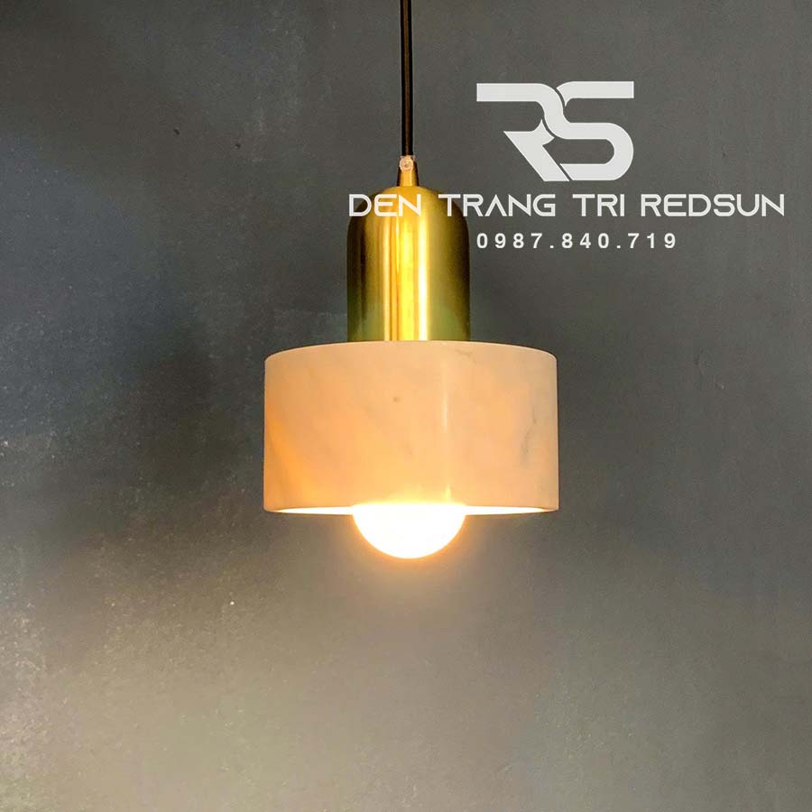 Đèn Thả Bàn Ăn, Bàn Đảo Hiện Đại Chất Liệu Đá Cẩm Thạch Trắng CDT-1011