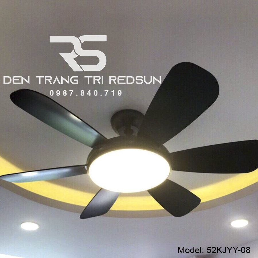 Quạt Trần Đèn Trang Trí Phòng Khách, Phòng Ngủ - 52KJYY-08