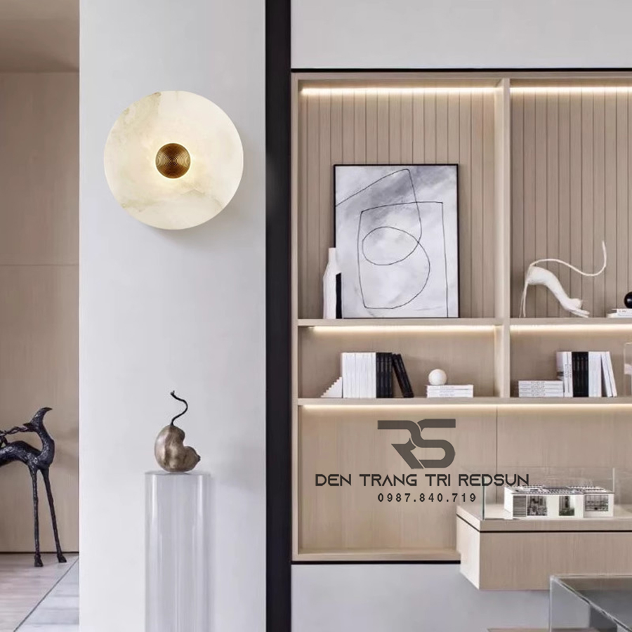 Đèn Tường Trang Trí Phòng Khách, Phòng Ngủ, Cầu Thang Phong Cách Bắc Âu Chất Liệu Đá Cẩm Thạch DT-112