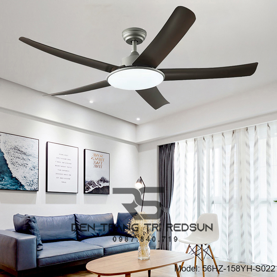 Quạt Trần Đèn Trang Trí Phòng Khách, Phòng Ngủ - 56HZ-158YH-S022