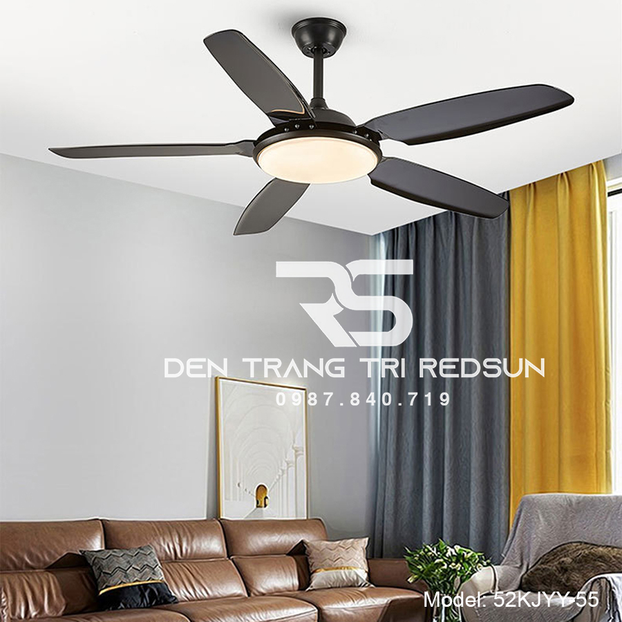Quạt Trần Đèn Trang Trí Phòng Khách, Phòng Ngủ - 52KJYY-55