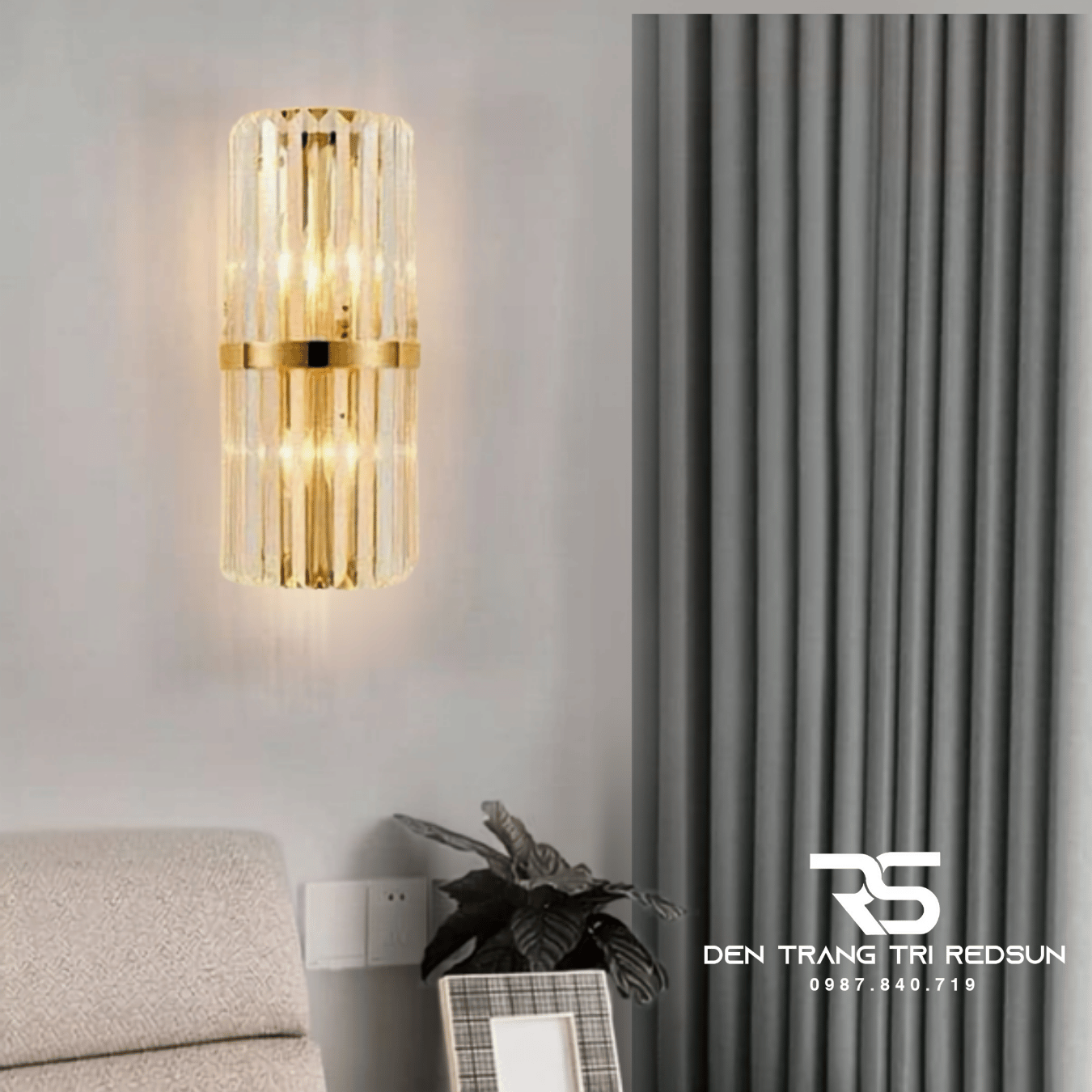 Đèn Tường Pha Lê Trang Trí Phòng Khách, Phòng Ngủ, Phòng Ăn Hiện Đại DT-C6618