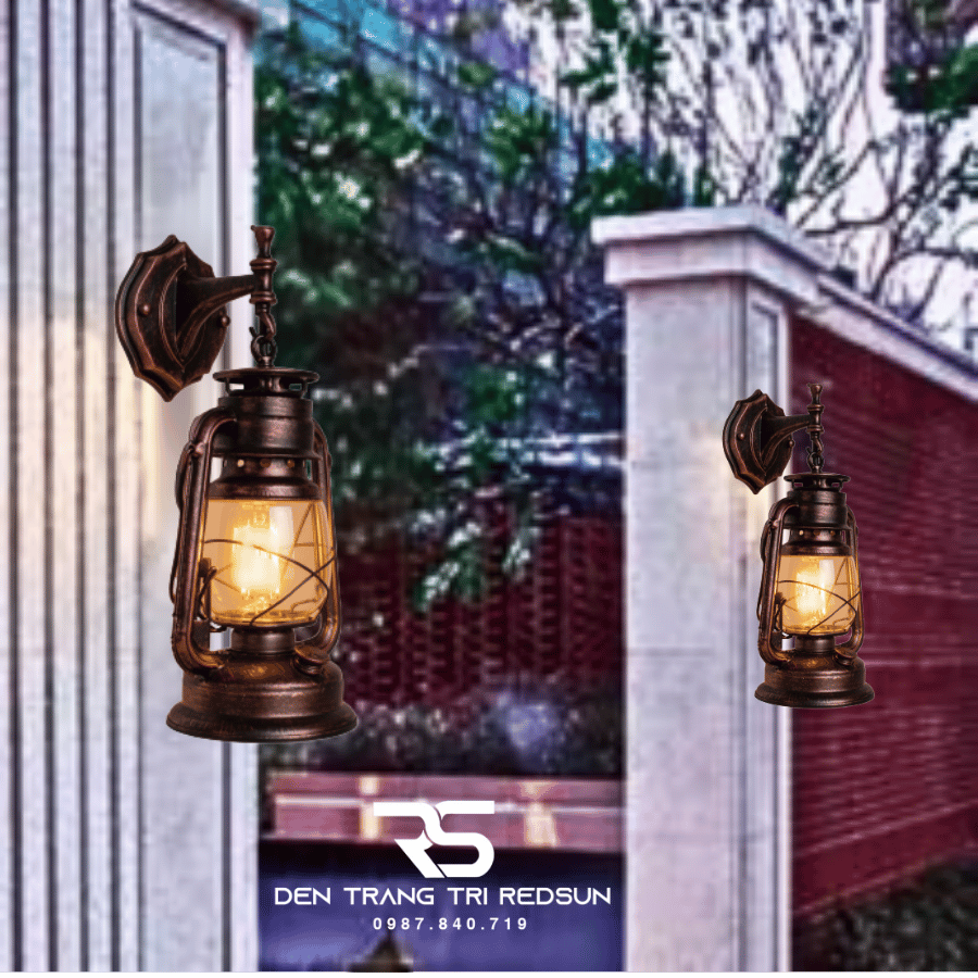 Đèn Tường Cổ Điển Giả Đèn Dầu Chao Thủy Tinh Trang Trí Phòng Khách, Phòng Ngủ, Cầu Thang DT-C6211/1