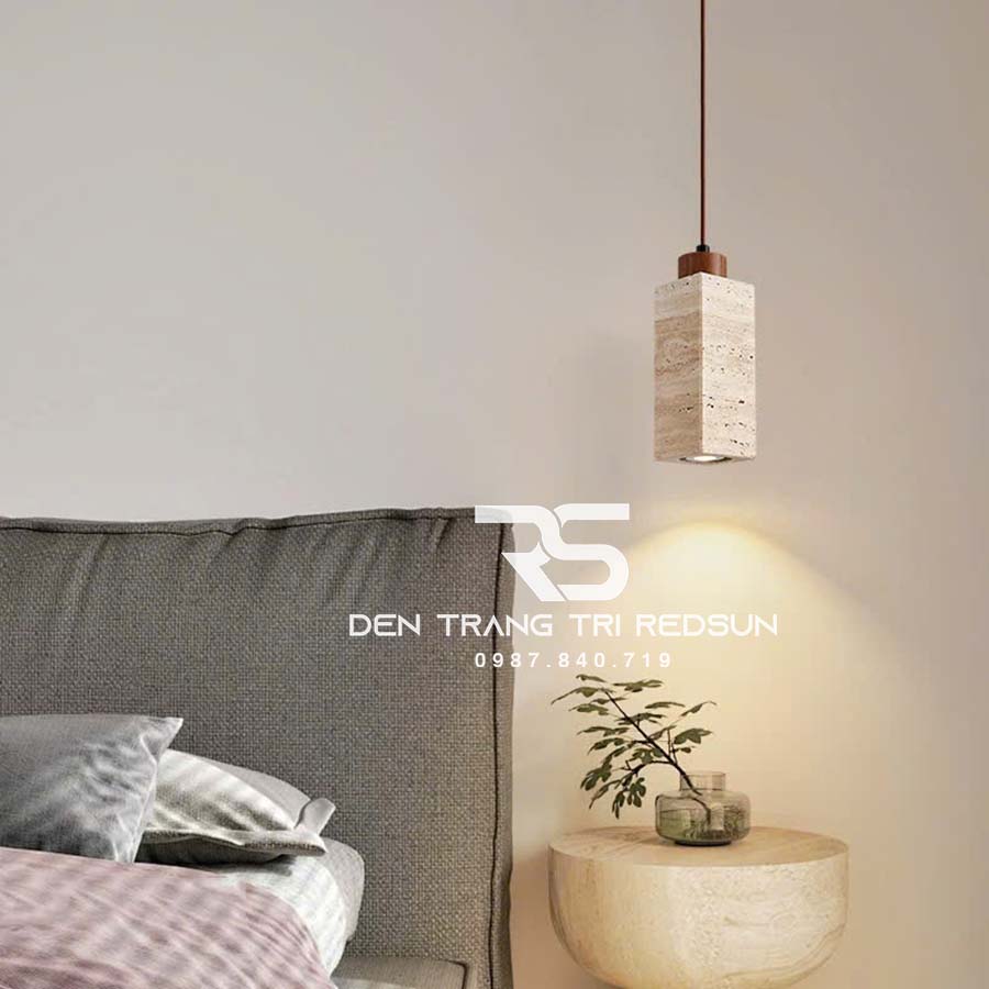 Đèn Thả Trần Phòng Ăn, Phòng Ngủ Phong Cách Wabisabi Hình Khối Chữ Nhật CDT-1059