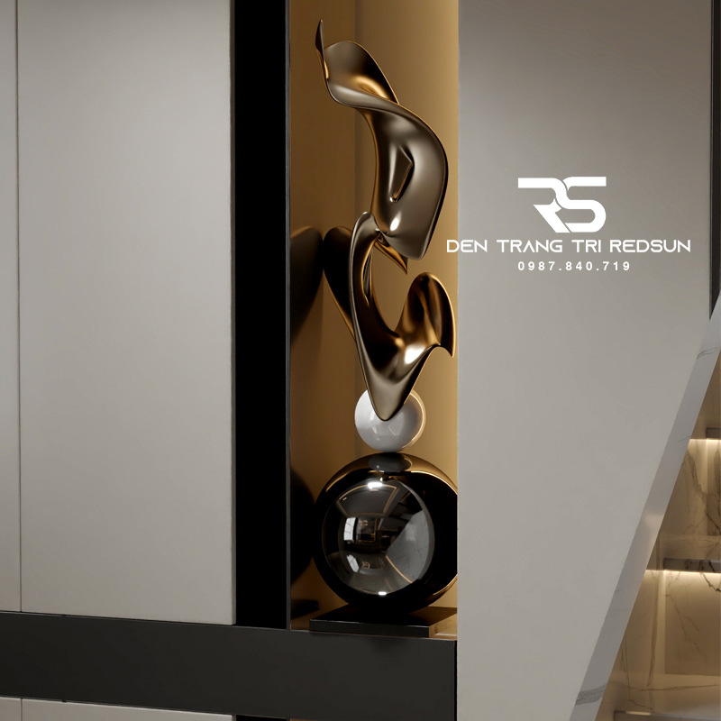 Đồ Trang Trí  Nghệ Thuật Phòng Khách, Hành Lang, Sảnh Chờ Nhà Hàng, Khách Sạn Điêu Khắc Dạng Hình Học DDC-ZG002