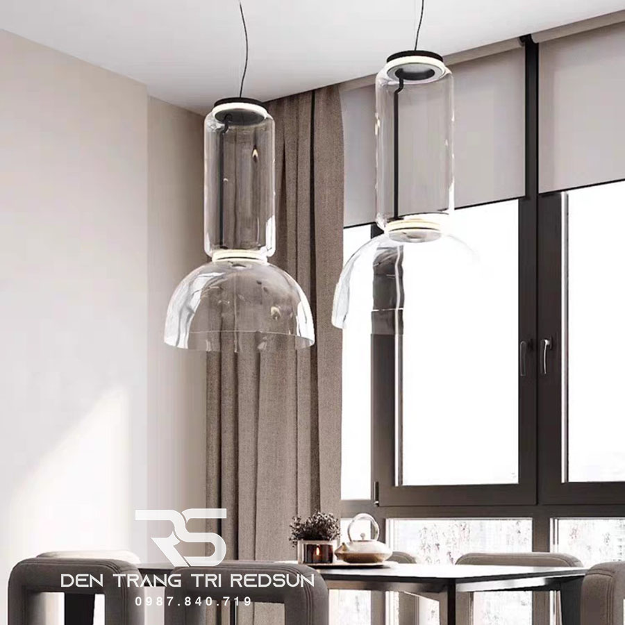 Đèn Thả Bàn Ăn Hiện Đại Phong Cách Italia Chóa Thủy Tinh CDT-T056