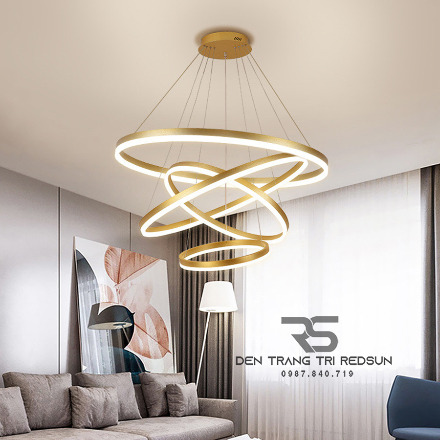 Đèn Thả Phòng Khách Hiện Đại 4 Vòng Bắc Âu G5-46810