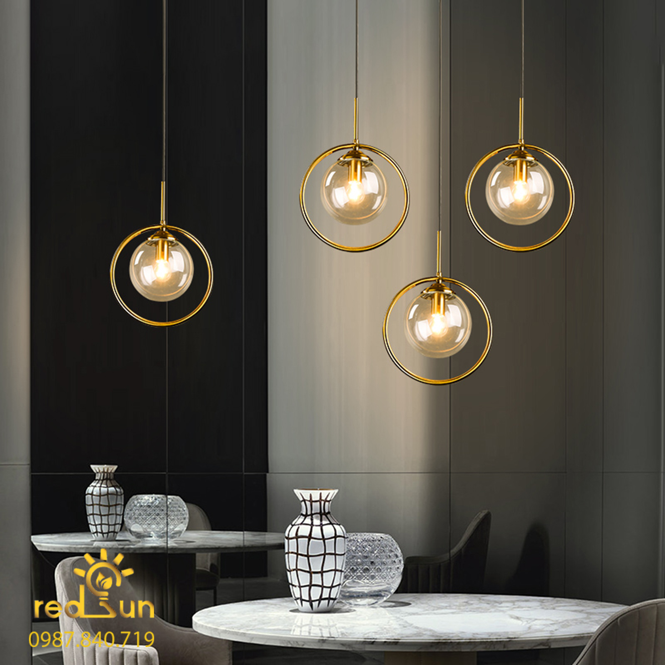 Chao đèn thả vòng cầu CDT-L005