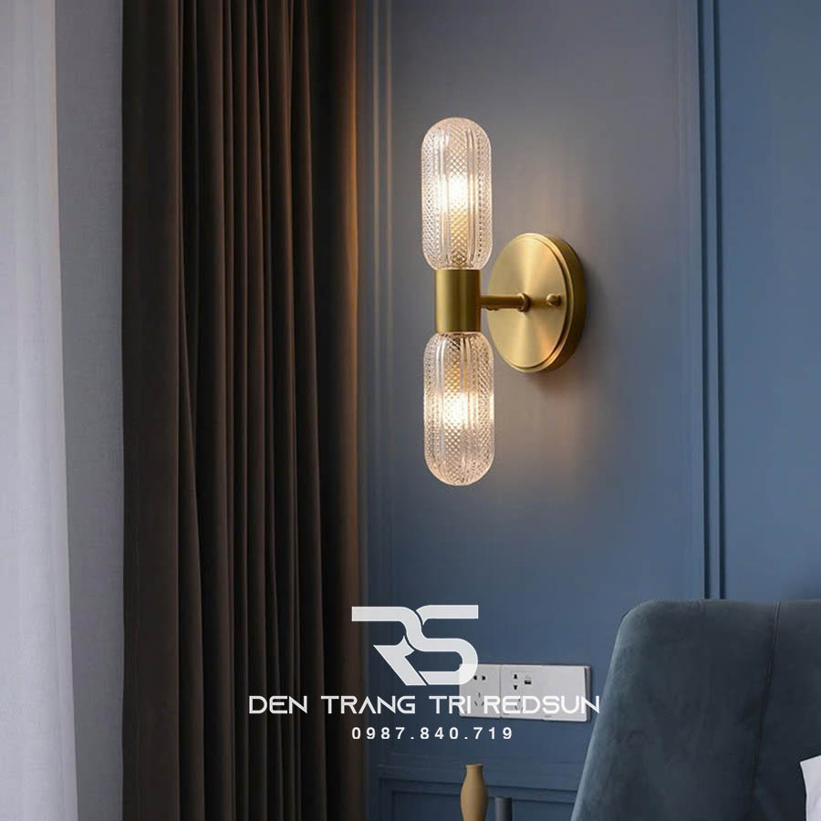 Đèn Tường Trang Trí Phòng Khách, Phòng Ngủ, Cầu Thang Phong Cách Bắc Âu Chất Liệu Pha Lê DTP-002