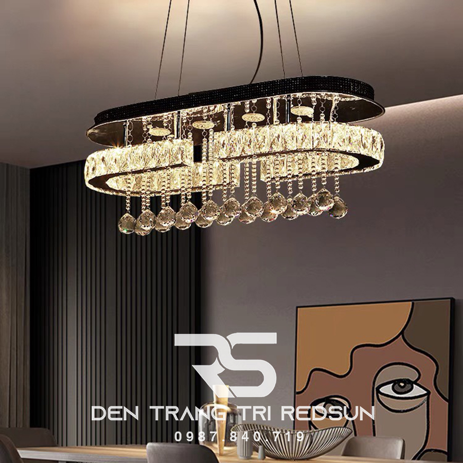Đèn Thả Pha Lê Bàn Ăn, Bàn Đảo Hiện Đại  TPL049