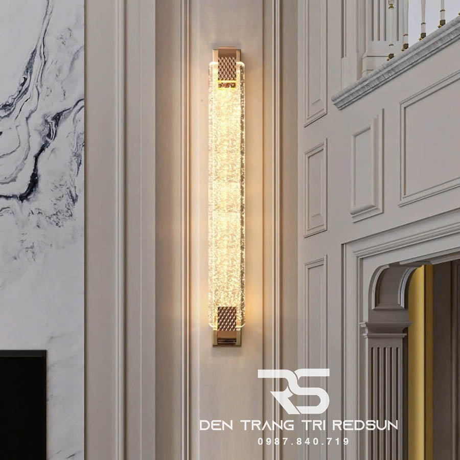 Đèn Tường Trang Trí Phòng Khách, Phòng Ngủ, Cầu Thang Phong Cách Bắc Âu Chất Liệu Pha Lê DTP-001