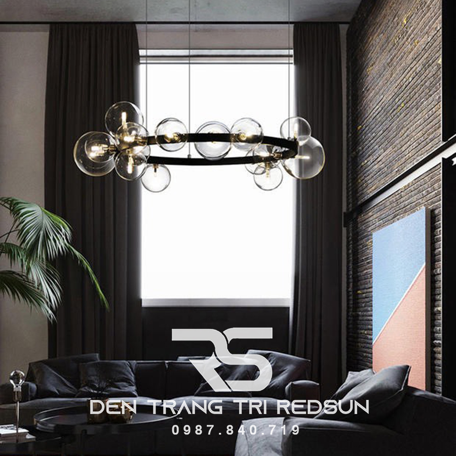Đèn Chùm Phòng Khách Hiện Đại Phong Cách Bắc Âu Choá Thuỷ Tinh DC-L034