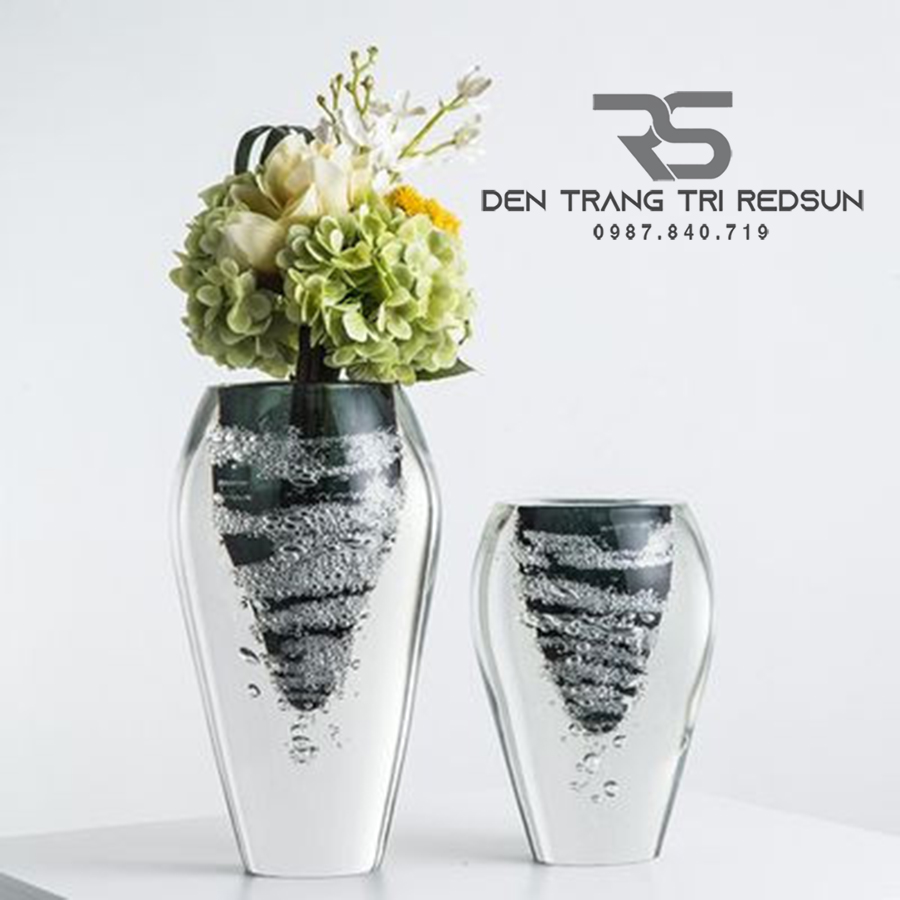 Bình Hoa Trang Trí Phong Cách Bắc Âu Sáng Tạo Hình Bong Bóng Chất liệu Thuỷ Tinh DDC-ZG005