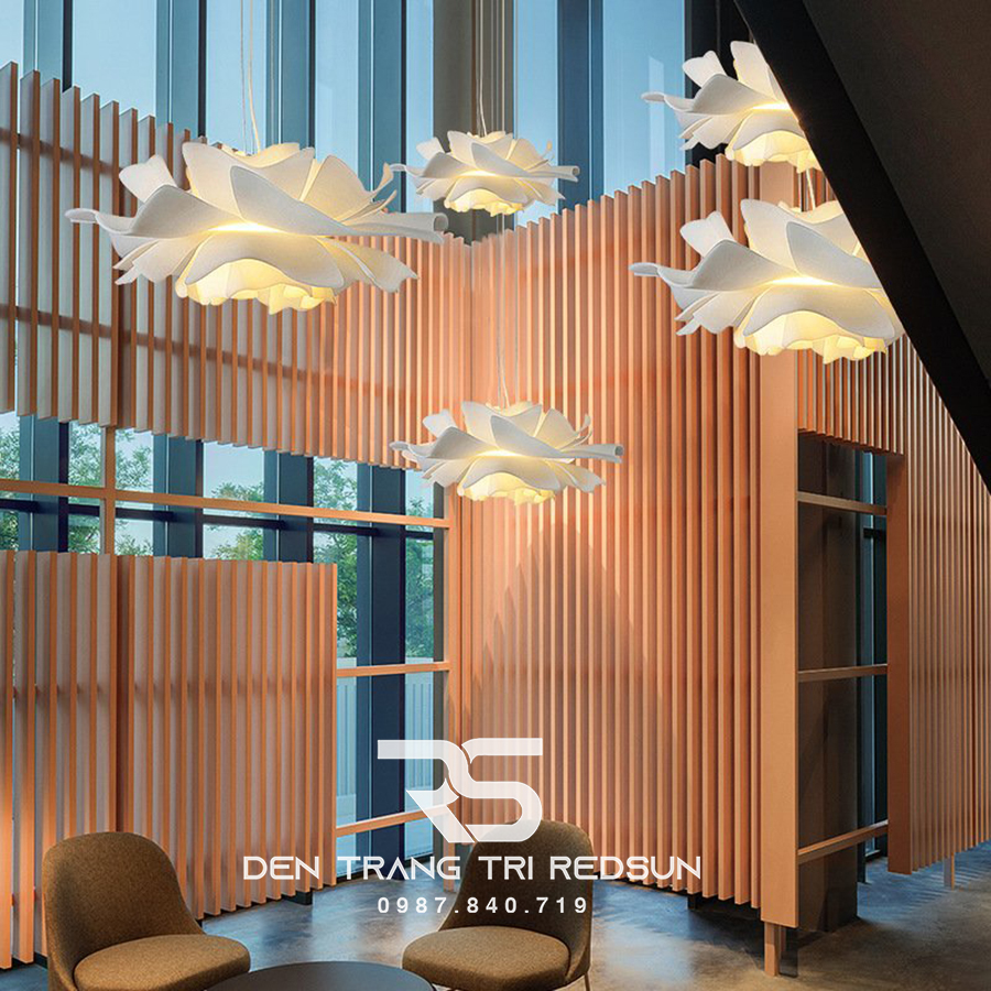 Đèn Thả Trần Dáng Hoa Hiện Đại Chất Liệu Acrylic Phong Cách Bắc Âu CDT-T042